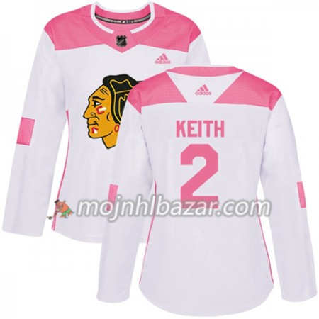 Dresovi Chicago Blackhawks Duncan Keith 2 Adidas 2017-2018 Bijela Narančasta Fashion Authentic - Ženska